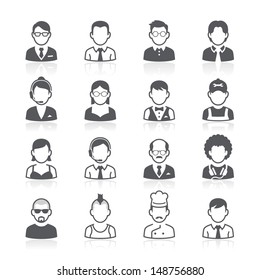Business people avatar icons. Vector illustration