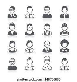 Business People Avatar Icons. Vector Illustration