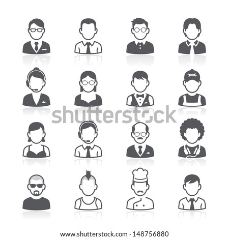 Business people avatar icons. Vector illustration