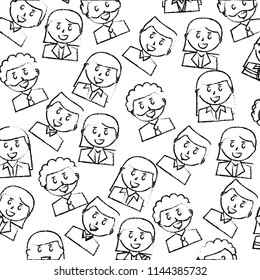 business people avatar pattern