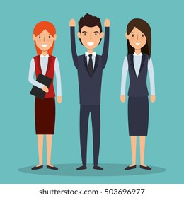 business people avatars group
