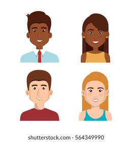 business people avatars icon