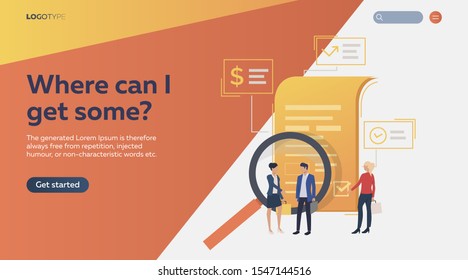 Business people awarding contract. Finance, marketing, business relations flat vector illustration. Business concept for banner, website design, landing web page