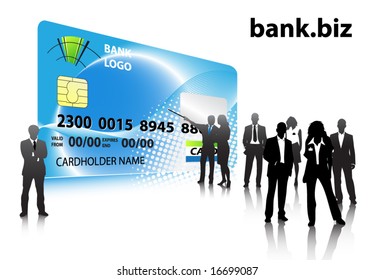 Business people with big credit card