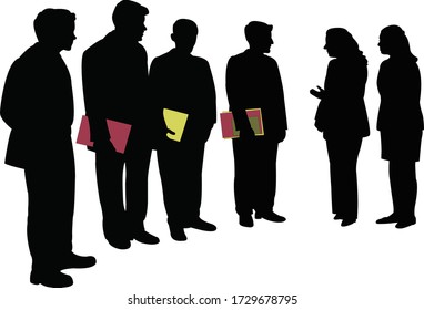 business people, body silhouette vector