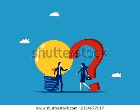 Business people brainstorming to solve problems 