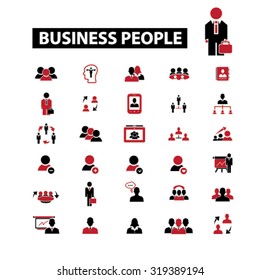 business people, businessman icons