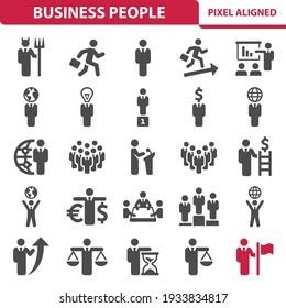 Business People, Businessman Icons. Professional, pixel perfect icons, EPS 10 format.