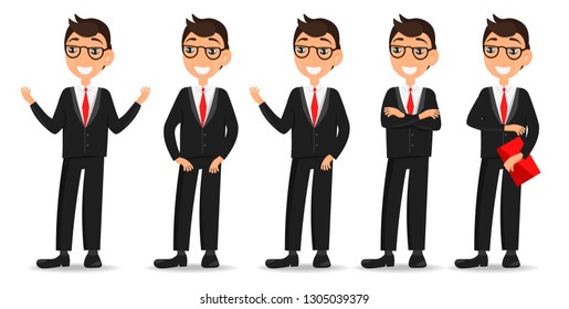 Business people businessman vector white background