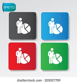 Business people buttons,vector