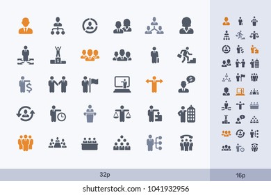 Business People - Carbon Icons. A set of professional, pixel-aligned icons.