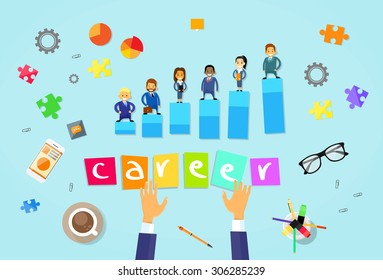 Business People Career Concept Cartoon Businesspeople Group Human Resource Vector Illustration