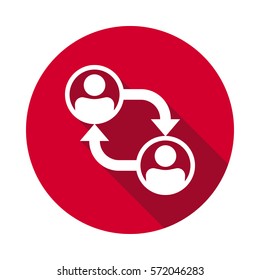Business People Career Path Growth Vector flat Icon.