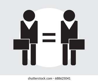 Business people with cases