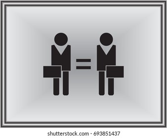 Business people with cases