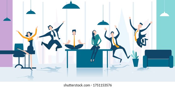 Business People Celebrating Success Office People Stock Vector (Royalty ...