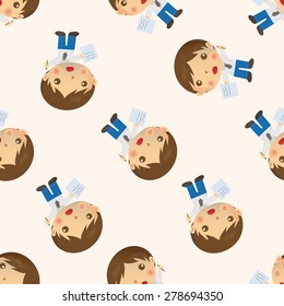 business people character , cartoon seamless pattern background