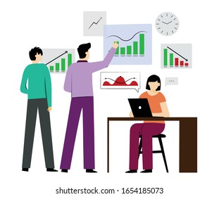 Business people character discussing in meeting