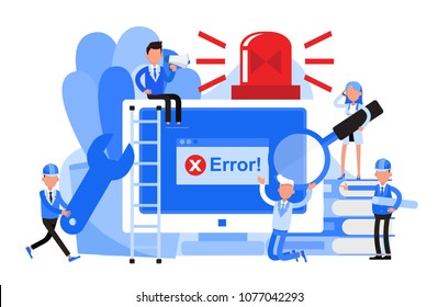 Business people character vector design. Error and unavailable page concept.