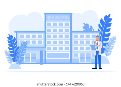 Business people character vector design. Business Owner hospital concept.