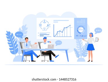 Business people character vector design. Business planning meeting concept.