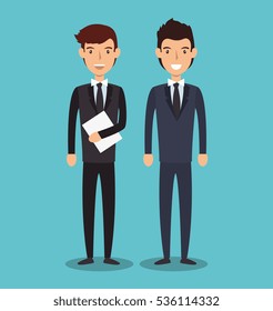 business people characters icon