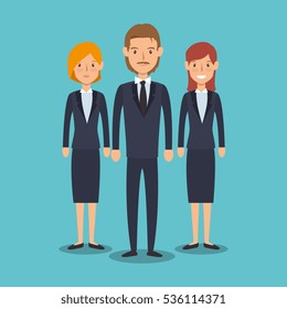 business people characters icon