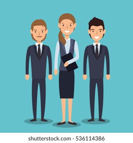 business people characters icon