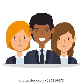 business people characters icon