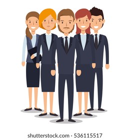 business people characters icon