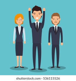 business people characters icon