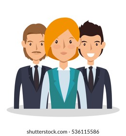 business people characters icon