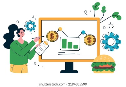 Business people characters work office workflow abstract concept vector graphic design illustration