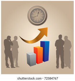 business people with chart