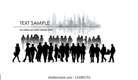 business people in the city