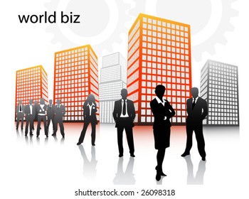 Business people in city