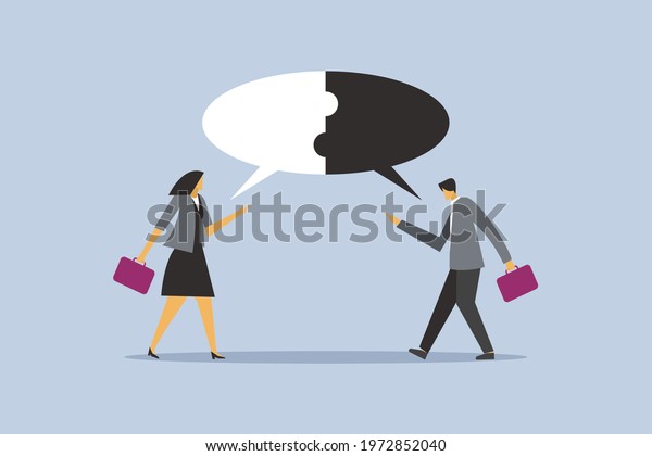 Business People Coming Consensus After Argument Stock Vector (Royalty ...