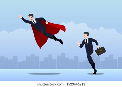 Business People Compete Career Path Different Stock Vector (Royalty ...