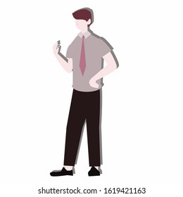 Business people concept on white background. Creative idea design. Flat vector illustration for template, brochure or presentation.