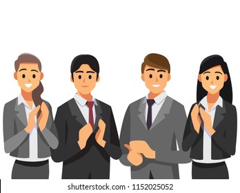 Business People congratulations.Business concept cartoon illustration