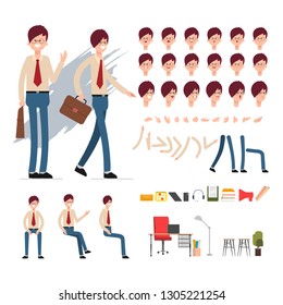Business people creation character for Animation scene.