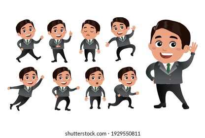 Business people with different poses