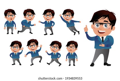 Business people with different poses