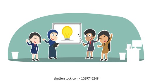 Business People Discuss