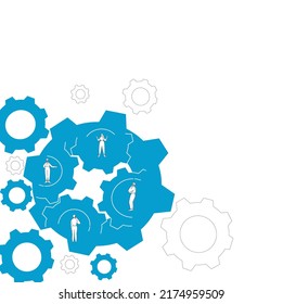 Business people Driving the cog management, teamwork concept.