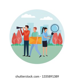 business people and element