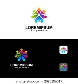 Business people element logo colorful