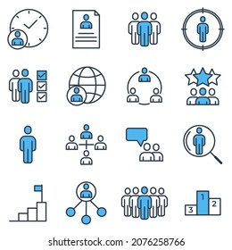 Elemente von Geschäftsleuten setzen Symbolvorlage für grafische und Web-Design-Kollektion Logo-Vektorgrafik