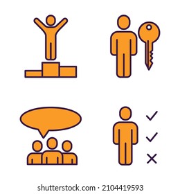 Business people elements set icon symbol template for graphic and web design collection logo vector illustration