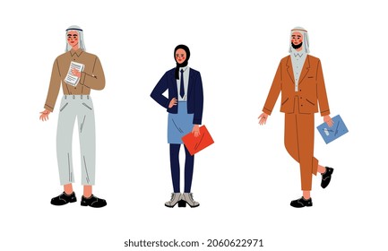 Business People and Entrepreneur Character or Office Worker of Various Ethnicity and Age Vector Set